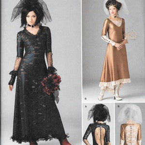 Simplicity Pattern 1772 Womens Steampunk Bride Wedding Dress Gothic Costume Size 12, 14, 16, 18 and 20 UNCUT