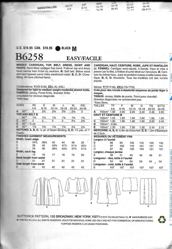 Butterick B6258 Lifestyle Wardrobe Work or Evening Jacket Butterick B6258 Lifestyle Wardrobe Work or Evening Jacket
