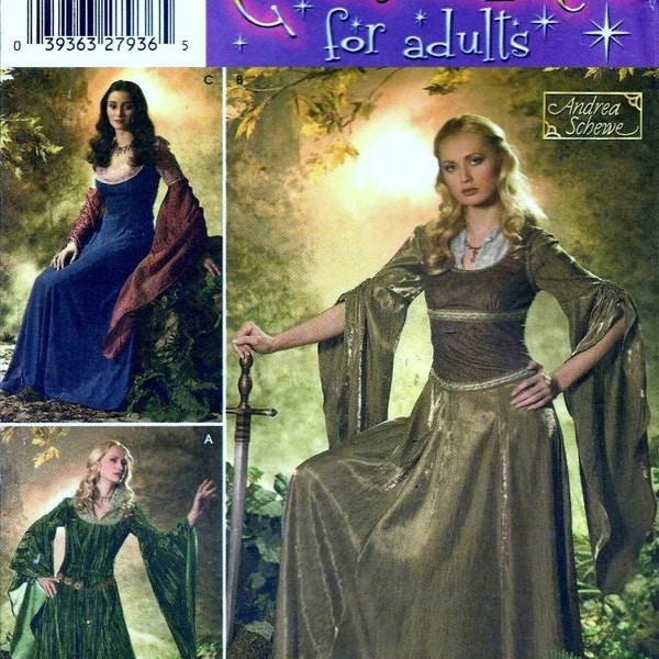 Simplicity 4940 Renaissance Medieval Mystical Dress Costume Sewing Pattern LOTR Elf SCA Plus Size 20, 22, 24 and 26