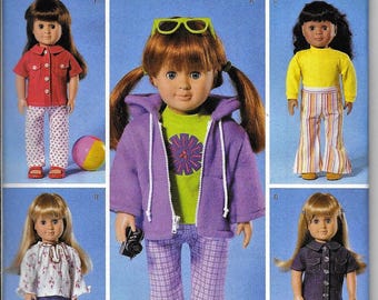 Butterick Pattern B4089 18" Doll Clothing Separate Capri Pants Dress Jacket American Girl And Goetz