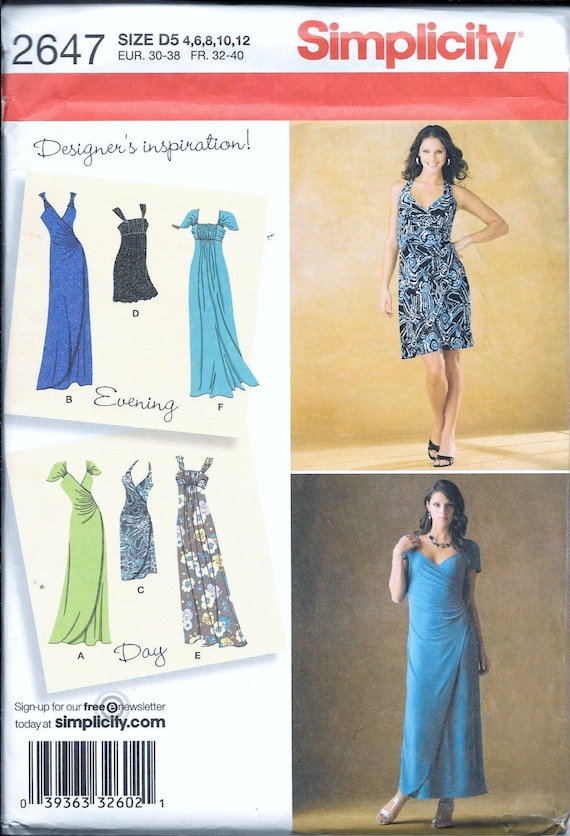 simplicity knit dress patterns Simplicity Misses' Knit Dresses Pattern #0309