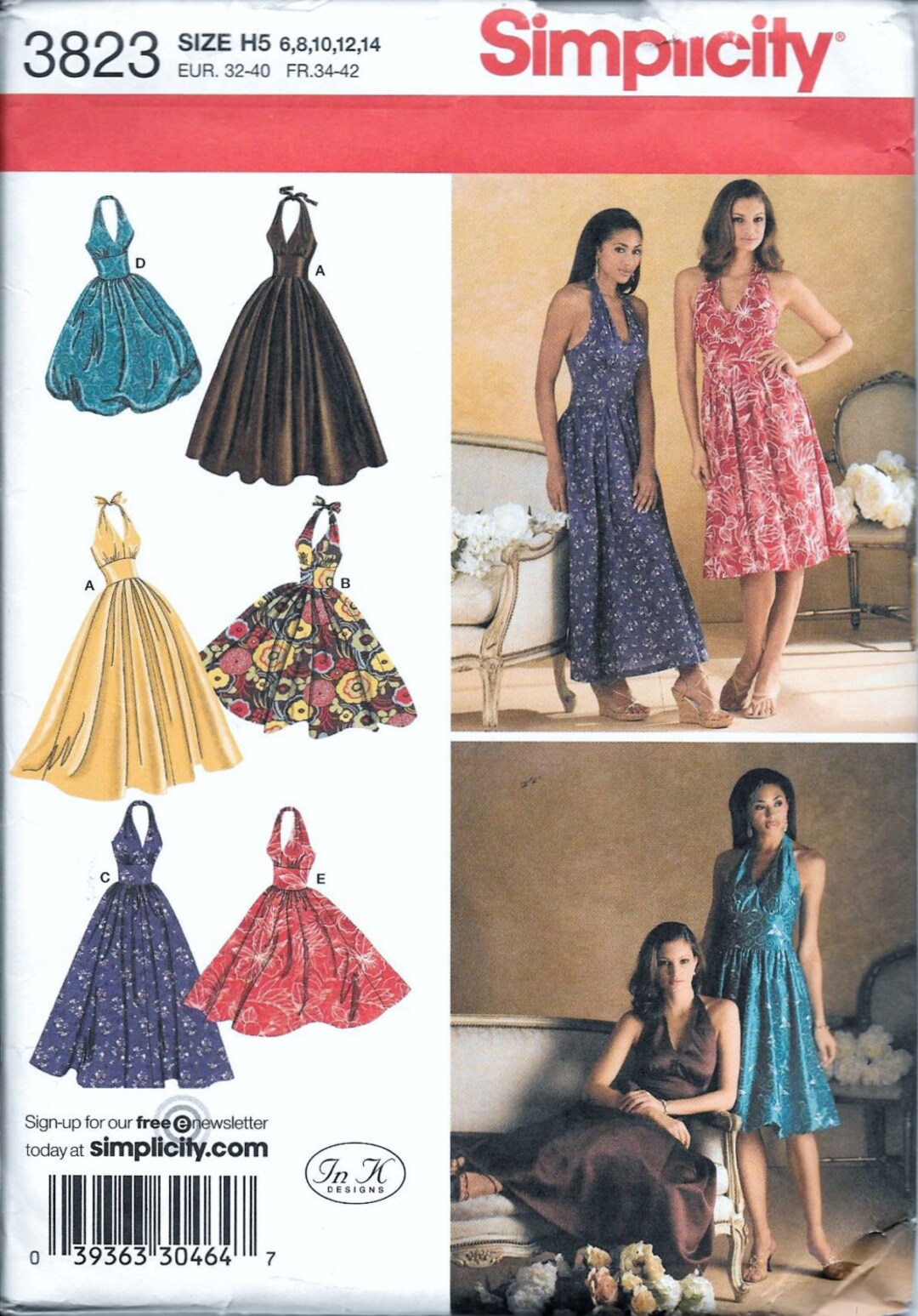 Amazon.com: Simplicity Misses' 1950's Vintage Empire-line