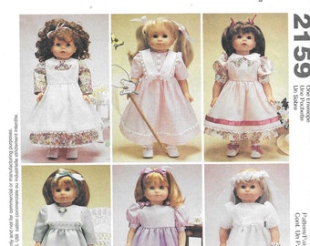 McCall's 2159 American Girl 18" Doll Dress Sewing Pattern UNCUT