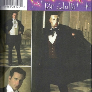 Simplicity 4482 UNCUT Phantom of the Opera Tuxedo Suit Costume Pattern Sz XS-XL