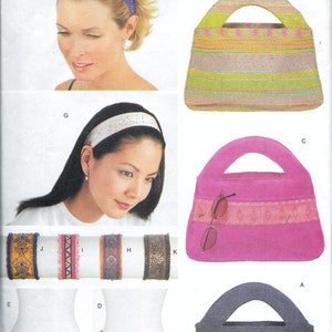 Butterick 3056 Bag Purse Headband Bracelet Belt Sewing Pattern UNCUT