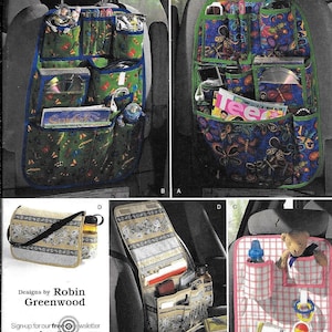 Simplicity 2916 Car Organizer Diaper Bag By Robin Greenwood Sewing Pattern UNCUT