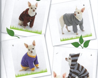 Simplicity 2755 Dog Pet Coat Costumes Hoodie Sewing Pattern UNCUT Size XS, S, M