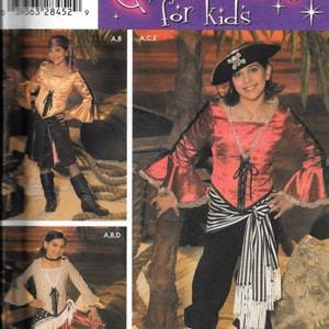 Simplicity 4912 Girls Pirate Wench Dance Girl Costume Sewing Pattern UNCUT Size 7, 8, 10, 12, 14