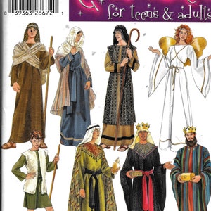 Simplicity 4795 Christmas Nativity Costume Sewing Pattern Teens And Adult UNCUT Size XS, S, M, L, XL