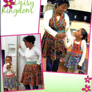 Simplicity 1899 Daisy Kingdom Adult & Child APRONS Sew Pattern Size S-L UNC