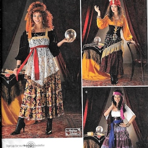 Simplicity 2331 / 0423 Sewing Pattern Gypsy/Fortune Teller Renaissance Medieval Costume/Cosplay UNCUT Size 6, 8, 10, 12