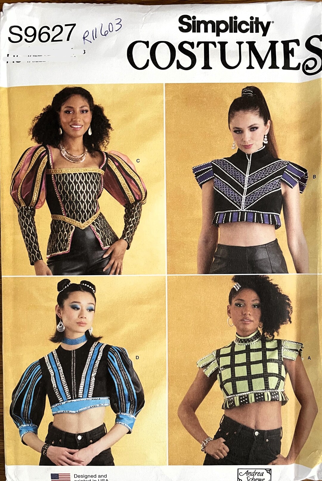 Simplicity R11858 Simplicity R11603/S9627/R11858 Historically-inspired Corset & Crop Tops ...