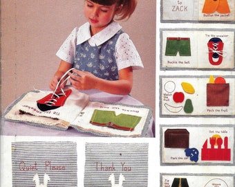 Vintage Butterick 5626 Learn To Tie, Buckle And Zip Book Sewing Pattern UNCUT