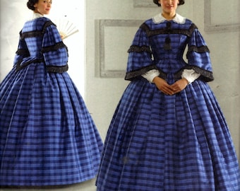 Simplicity 3727 Civil War Dress Costume Sewing Pattern Historical Ball Gown Southern Belle Size 8, 10, 12 and 14 UNCUT
