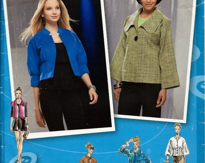 Simplicity R10262 Simplicity 2558 Project Runway Jacket Front Variations Sewing Pattern ...