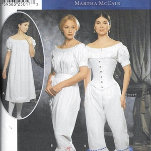 Simplicity 9769 Misses&#39; Steampunk Corset Chemise Drawers Historical Civil War Undergarments Sewing Pattern Size 14, 16, 18 and 20 UNCUT