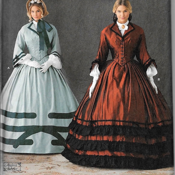 Simplicity 1818 Misses Civil War Ball Gown Southern Costume Sewing Pattern Plus Size 16, 18, 20, 22,24