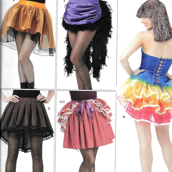 Simplicity 1346 Ruffle Skirt Bustles Short Costume Steampunk Sewing Pattern UNCUT Plus Size 14, 16, 18, 20, 22