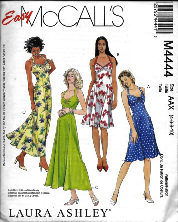 Mccall's M4444 Easy Sun Dress Sewing Pattern 4444 UNCUT - Etsy