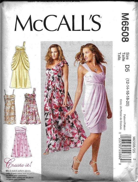 Mccalls M6508 Ms CREATE IT Evening/cocktail Dresses W/variations Sewing Pattern UNCUT Size 12, 14, 16, 18, 20 - Etsy Mccalls M6508 Ms CREATE IT Evening/cocktail Dresses W/variations Sewing Pattern UNCUT Size 12, 14, 16, 18, 20 - Etsy