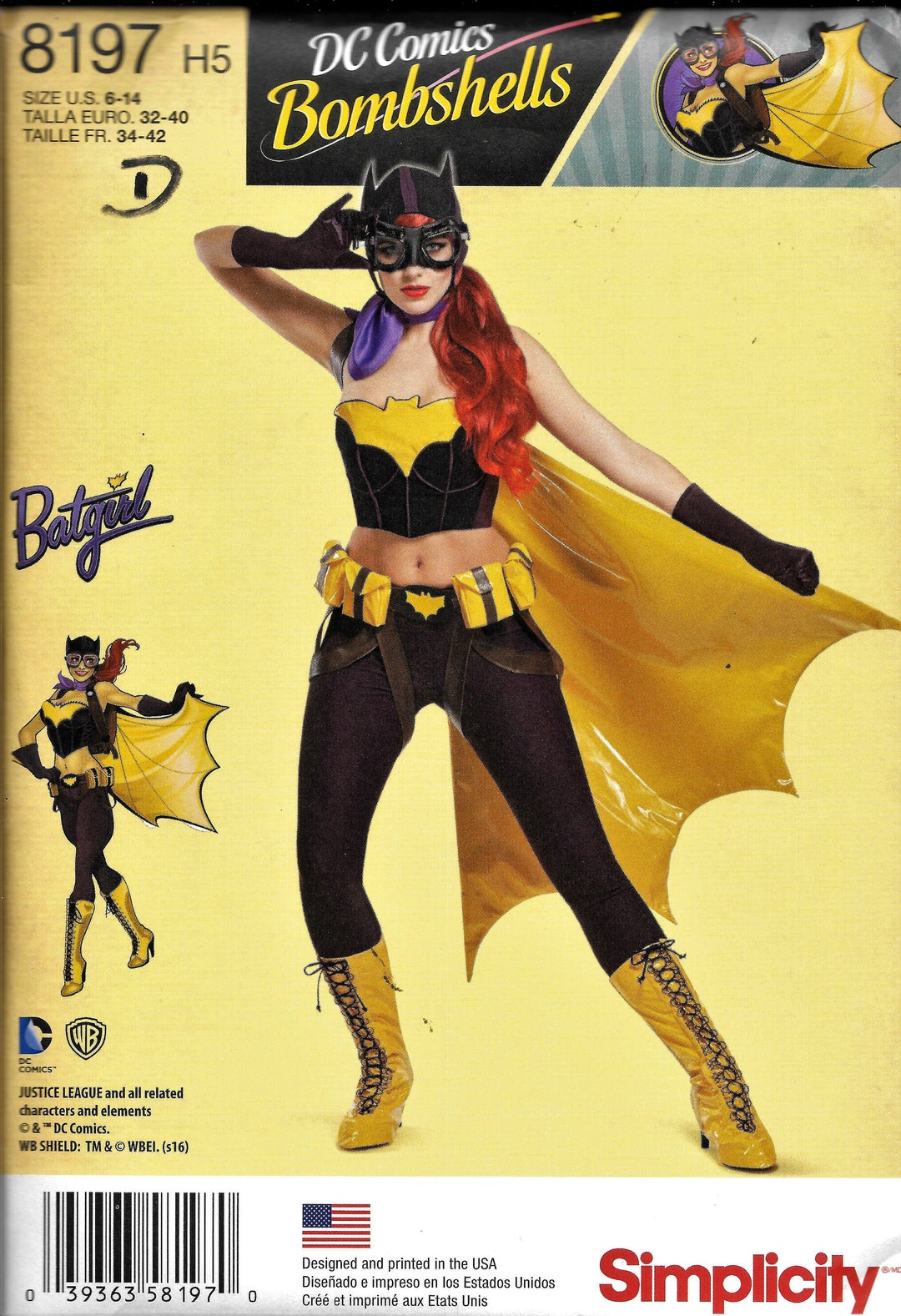 Simplicity D0514 DC Comics Supergirl Costume Pattern Bustier