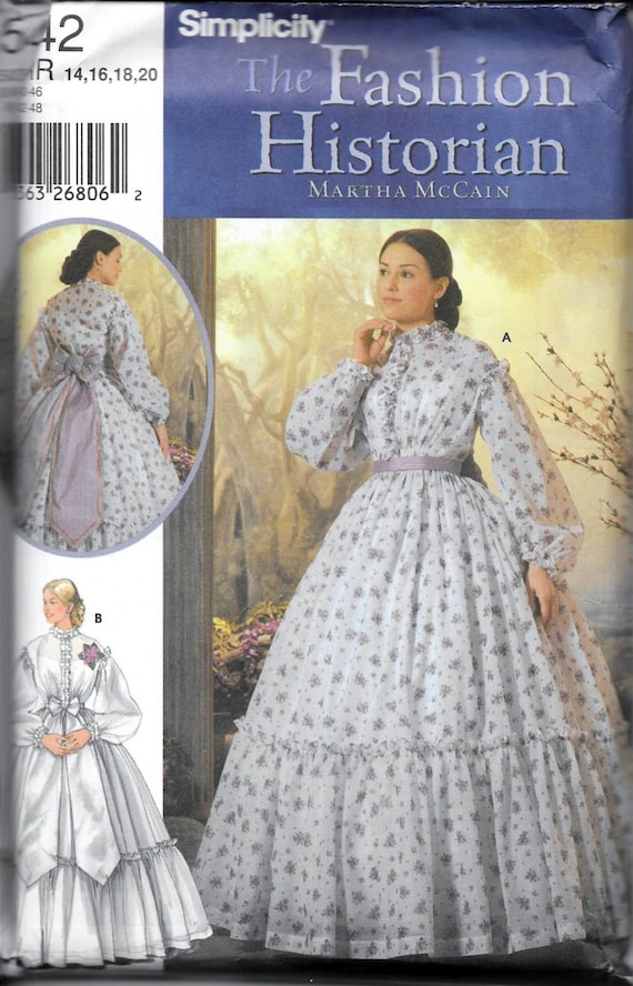 Burda 7466 Historical Victorian Gown Southern Belle Dress Costume Pattern  10-28 | eBay