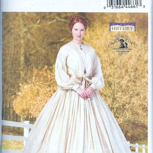 Butterick B5831 Women&#39;s Civil War Dress Petticoat Making History Costume Sewing Pattern UNCUT Plus Size 16, 18, 20, 22 and 24