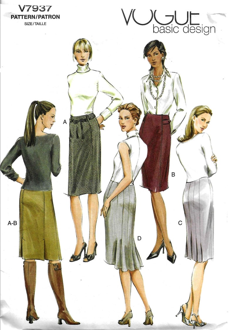 Vogue V7937 Basic Design SKIRT Sewing Pattern 7937 UNCUT Size - Etsy