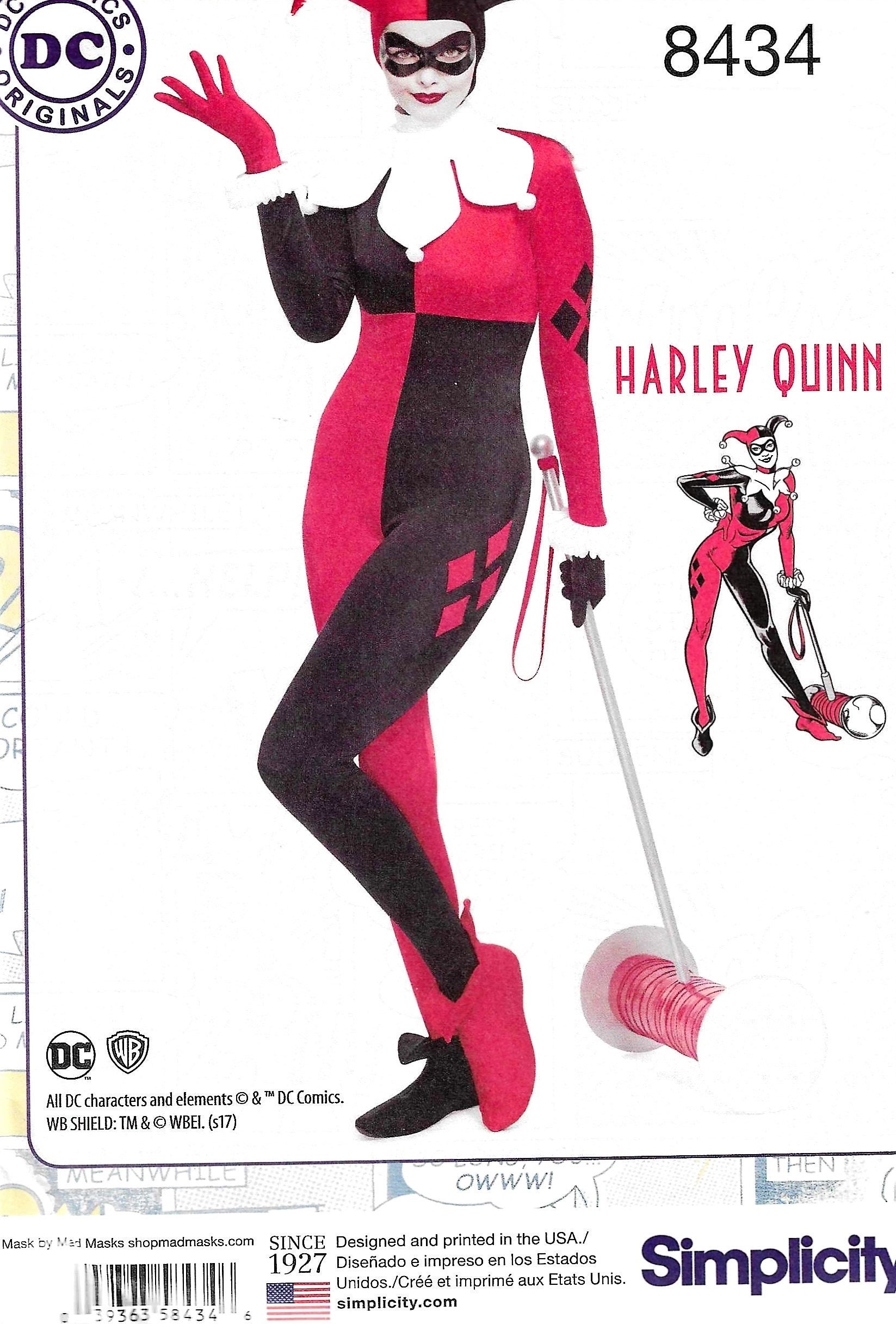 Simplicity 8434 Misses Teens Harley Quinn DC Comics Costume - Etsy Norway