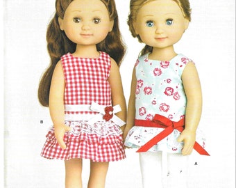 Simplicity A8585 American Girl 18" Doll Dress Or Top And Pants Sewing Pattern UNCUT