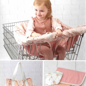 Simplicity R11009 / S9299  Shopping Cart Cover, Diaper Bag, Changing Pad Sewing Pattern UNCUT