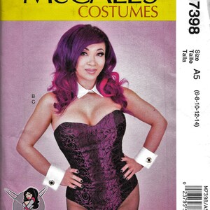 McCALL'S M7398 Misses Cosplay Bodysuit Corsets Superheroine Costume Sewing Pattern 7398 UNCUT Size 6, 8, 10, 12, 14