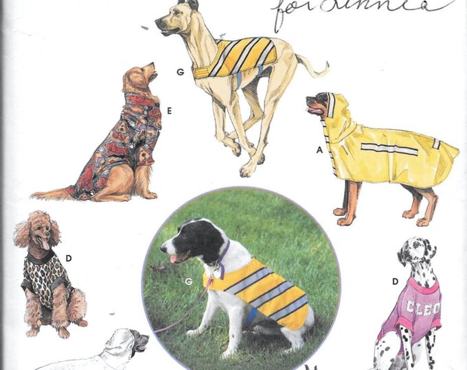 Simplicity 9520 Large Size Dog Clothes Sewing Pattern Size 3046 LBS