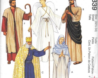 McCall's 2339/8435 Mens Or Womens Nativity Passion Of Christ Wiseman Mary And Joseph Costume Sewing Pattern UNCUT Size SMALL