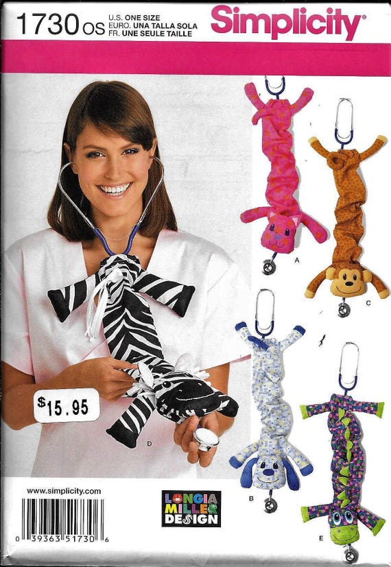 Simplicity 1730 Animal Stethoscope Covers One Size Sewing - Etsy UK Simplicity 1730 Animal Stethoscope Covers One Size Sewing - Etsy UK