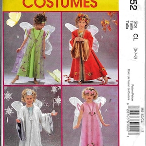 McCall&#39;s M5152/MP412 Children&#39;s & Girls&#39; Fairy Butterfly Angel Wings Costume Sewing Pattern 5152 UNCUT Size 6, 7, 8