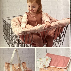 Simplicity R11009/9299 Baby Shopping Cart Cover, Diaper Bag, Changing Pad Sewing Pattern UNCUT