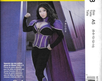 McCalls M7793 Yaya Han Cosplay Halloween Bodysuit Cape Costume Sewing Pattern 7793 UNCUT Size 6, 8, 10, 12, 14