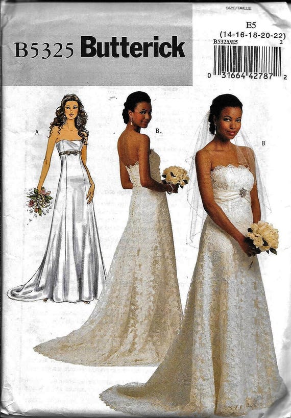 Butterick 5325 Misses Wedding Gown Pattern