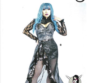 McCall’s M11202/M8229 Yaya Han Jupe Costume Motif de couture non coupé Plus Taille 14, 16, 18, 20, 22