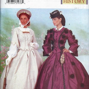 Butterick 6694/P205 Civil War Dickens Steampunk Dress Costume Sewing Pattern Size 12, 14 and 16