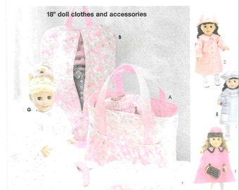 Simplicity 5421 Doll Clothes And Accessories For 18" Dolls Sewing Pattern UNCUT