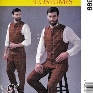 McCall&#39;s M7399 Men&#39;s Cosplay Yaya Han&#39;s Victorian Vests & Pants Costume Sewing Pattern 7399 UNCUT 46, 48, 50, 52
