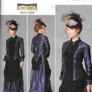 Butterick B6305 STEAMPUNK Historical Corset Top & Skirt w Bustle Costume Sewing Pattern 6305 UNCUT Size 8, 10, 12, 14, 16