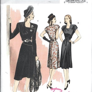 Butterick B5281 Retro &#39;46 Vintage 40s Misses&#39; Dress and Belt Sewing Pattern 5281 Size 6 8 10 12 Uncut