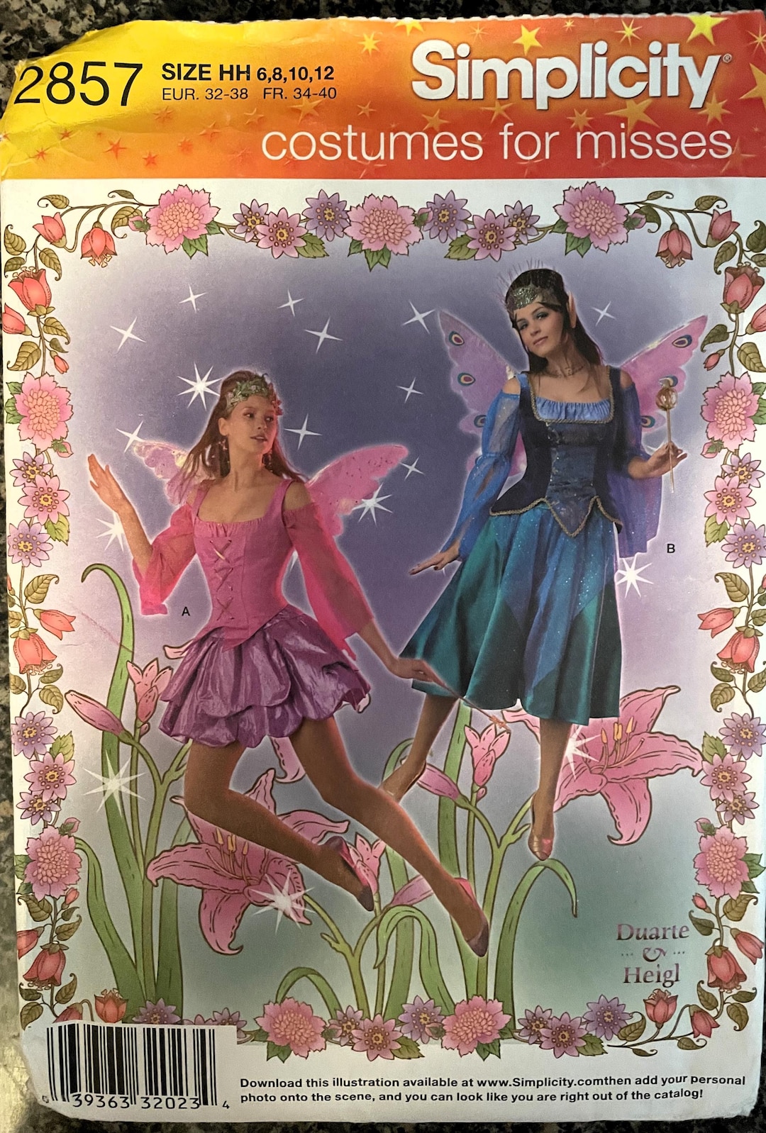 Simplicity 2857 Sewing Pattern: Misses' Fairy Angel Halloween Costume ...