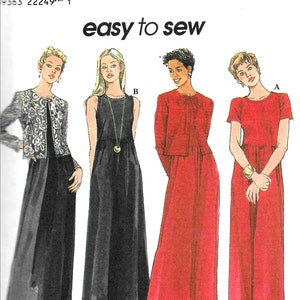 Vintage Simplicity 8414 Easy Knit Dress And Jacket Sewing Pattern UNCUT Size 8, 10, 12
