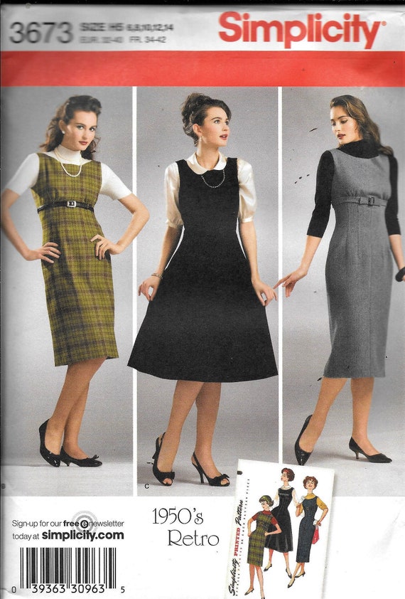 jumper dress patterns simplicity