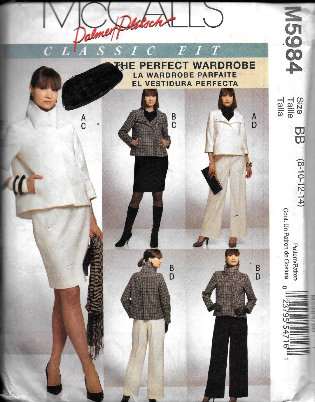 Mccall's M5984 Palmer/pletsch Classic Fit Coat/jacket, Skirt and Pants ...