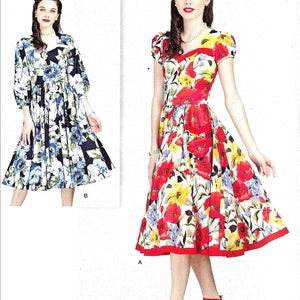 Simplicity 8691 Gertie 1950s Rockabilly Dress Sewing Pattern UNCUT Plus Size 14, 16, 18, 20, 22